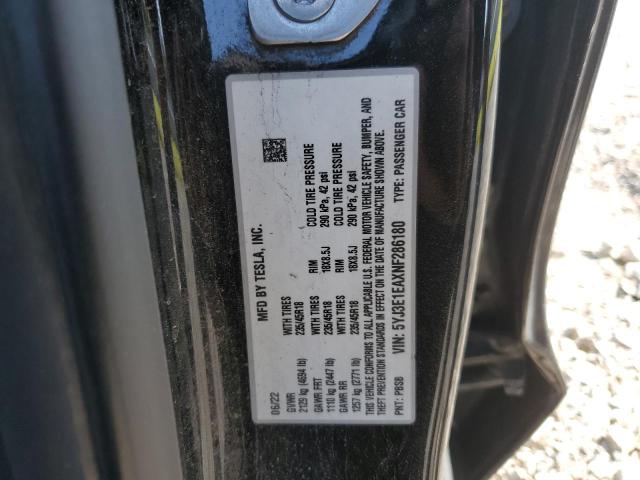 2022 TESLA MODEL 3 - 5YJ3E1EAXNF286180