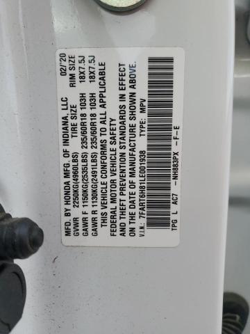 2020 HONDA CR-V EXL - 7FART6H81LE001938