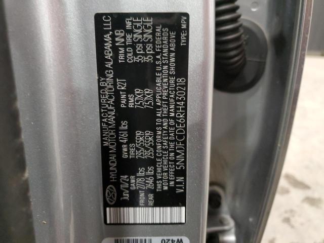 2024 HYUNDAI TUCSON SEL - 5NMJFCDE6RH430218