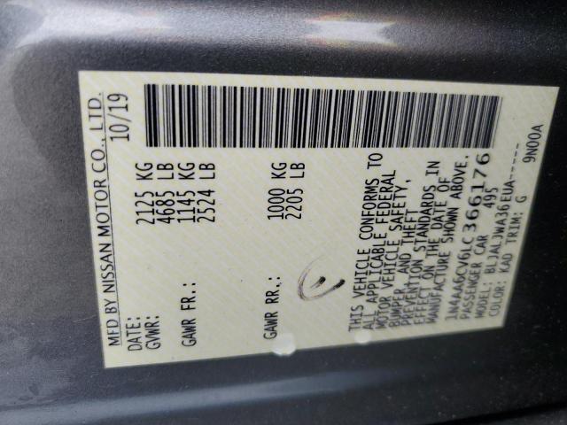 2020 NISSAN MAXIMA SV 1N4AA6CV6LC366176