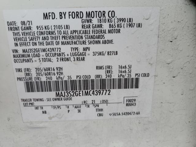 2021 FORD ECOSPORT S - MAJ3S2GE1MC439772