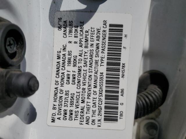 2016 HONDA CIVIC LX - 2HGFC2F5XGH555934