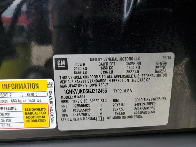 2016 CHEVROLET TRAVERSE L 1GNKVJKD5GJ312455