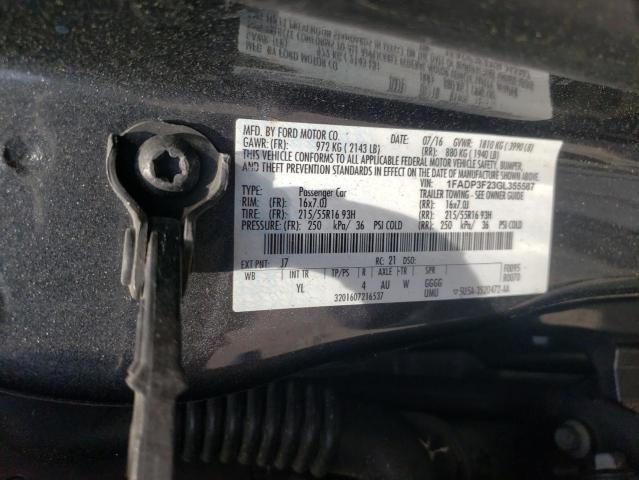 2016 FORD FOCUS SE - 1FADP3F23GL355587