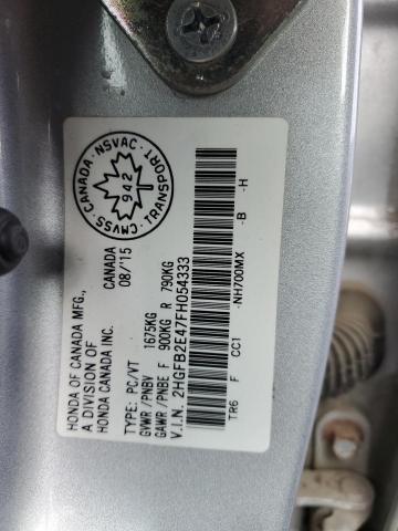 2015 HONDA CIVIC LX - 2HGFB2E47FH054333