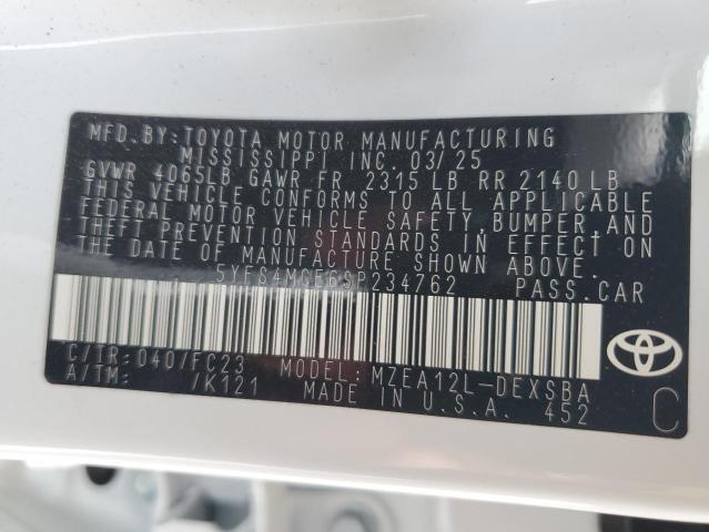 2025 TOYOTA COROLLA - 5YFS4MCE6SP234762