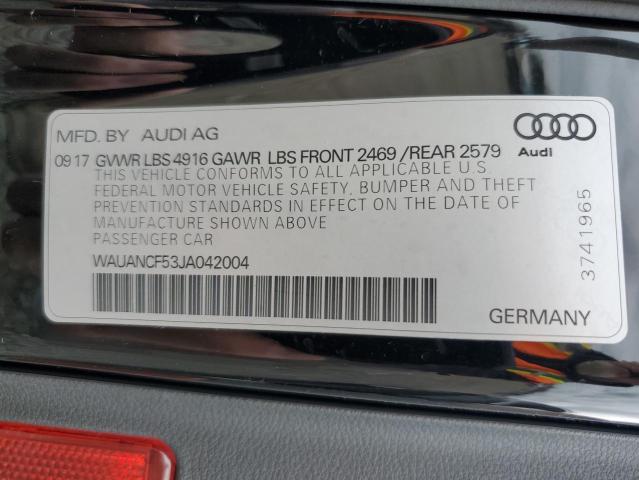 2018 AUDI A5 PREMIUM - WAUANCF53JA042004