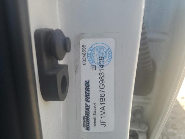 2016 SUBARU WRX JF1VA1B67G9831419