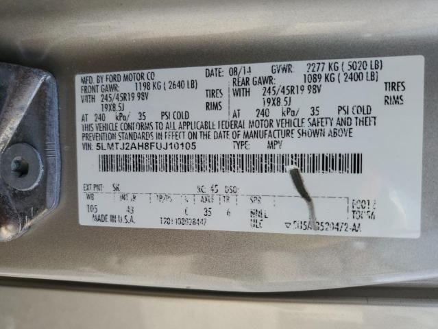2015 LINCOLN MKC - 5LMTJ2AH8FUJ10105