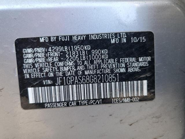 2016 SUBARU IMPREZA SP JF1GPAS68G8210851