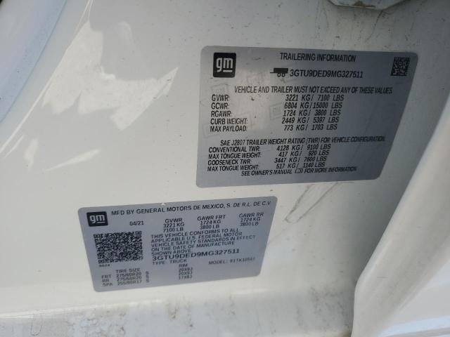 2021 GMC SIERRA K15 - 3GTU9DED9MG327511