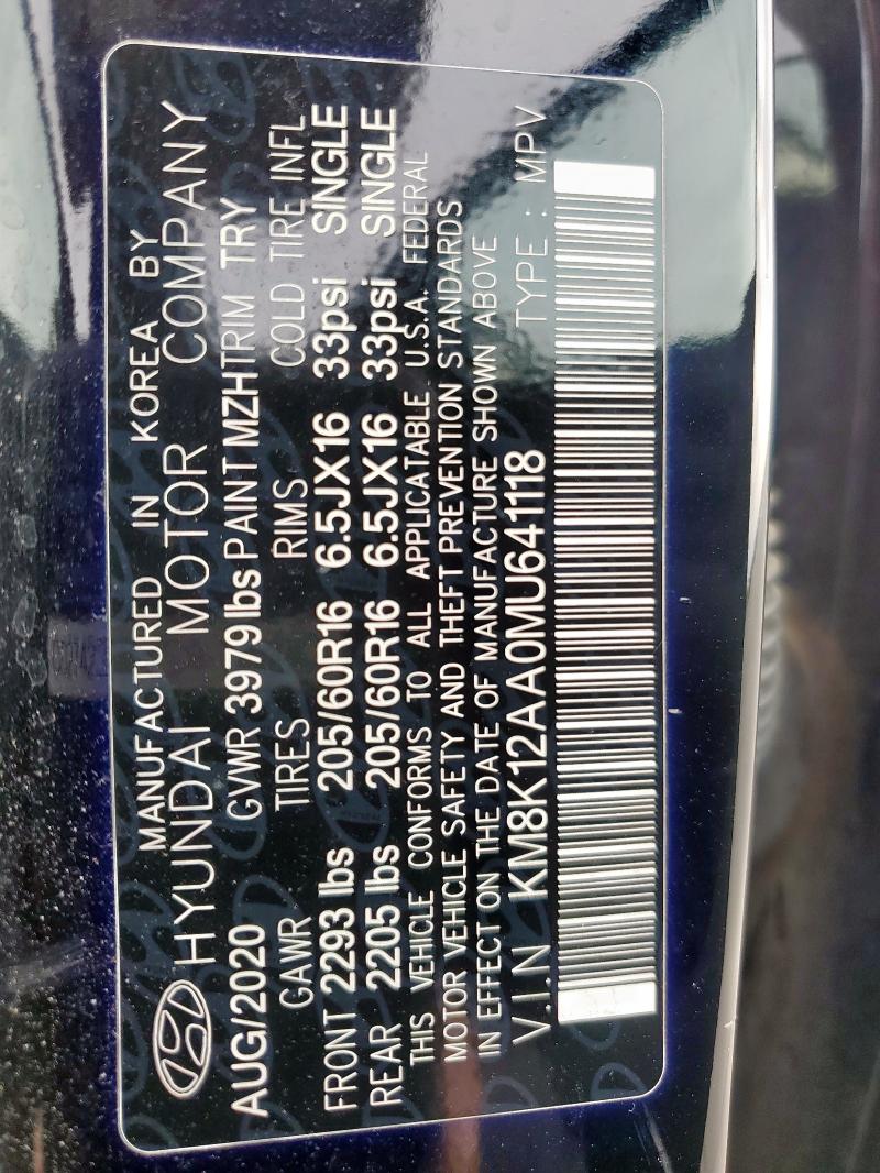 2021 HYUNDAI KONA SE - KM8K12AA0MU641118
