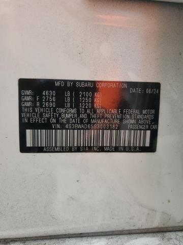 2025 SUBARU LEGACY PRE 4S3BWAD65S3003182