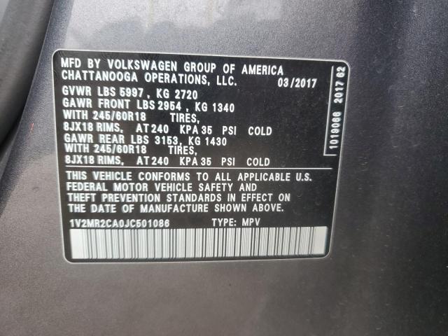 2018 VOLKSWAGEN ATLAS SEL - 1V2MR2CA0JC501086