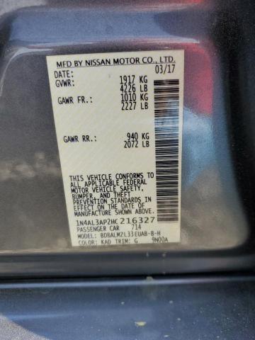2017 NISSAN ALTIMA 2.5 - 1N4AL3AP2HC216327