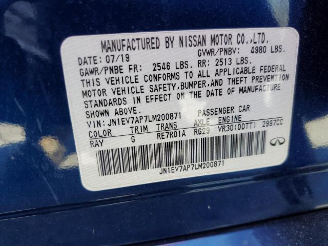 2020 INFINITI Q50 PURE JN1EV7AP7LM200871