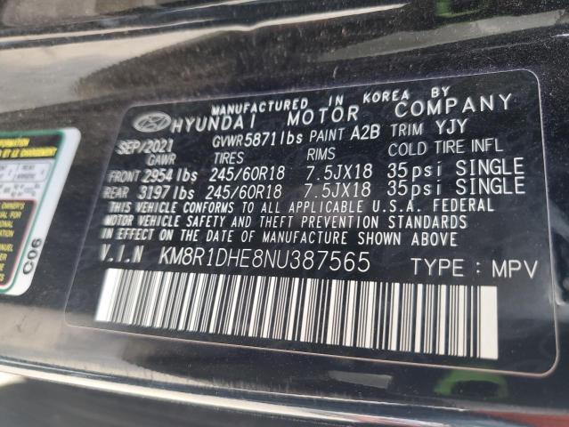 2022 HYUNDAI PALISADE S - KM8R1DHE8NU387565