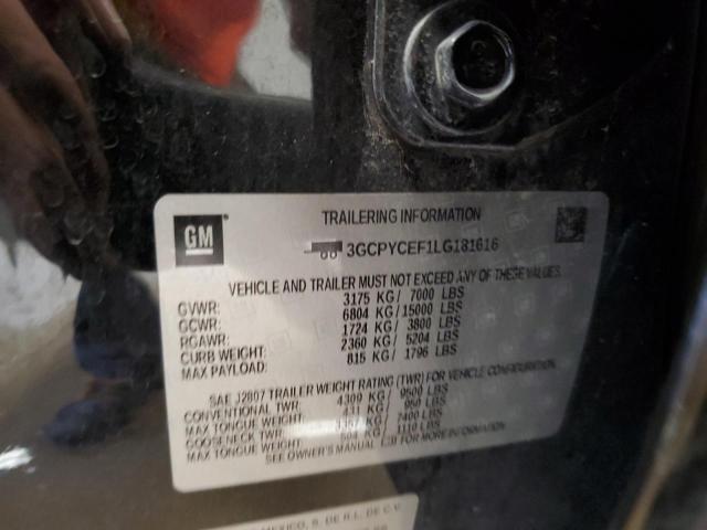 2020 CHEVROLET 1500 PICKU 3GCPYCEF1LG181616