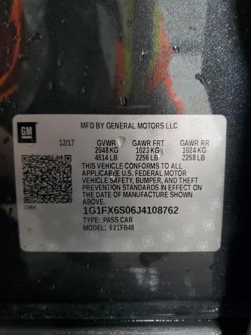 2018 CHEVROLET BOLT EV PR - 1G1FX6S06J4108762