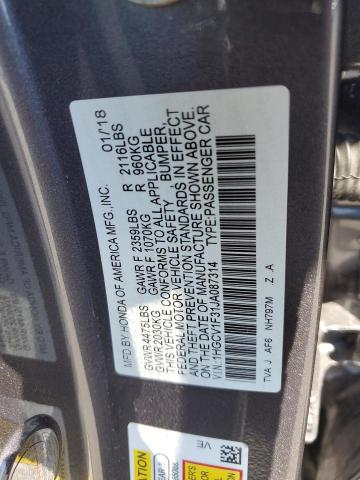 2018 HONDA ACCORD SPO - 1HGCV1F31JA087314