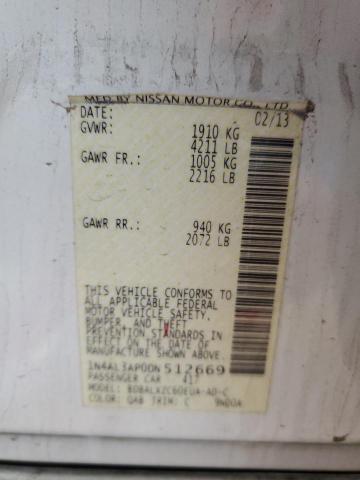 2013 NISSAN ALTIMA 2.5 - 1N4AL3AP0DN512669