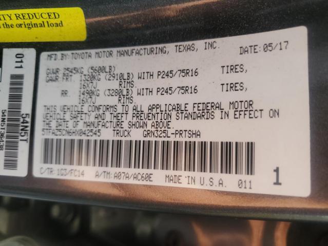 2017 TOYOTA TACOMA DOU - 5TFAZ5CN6HX042545