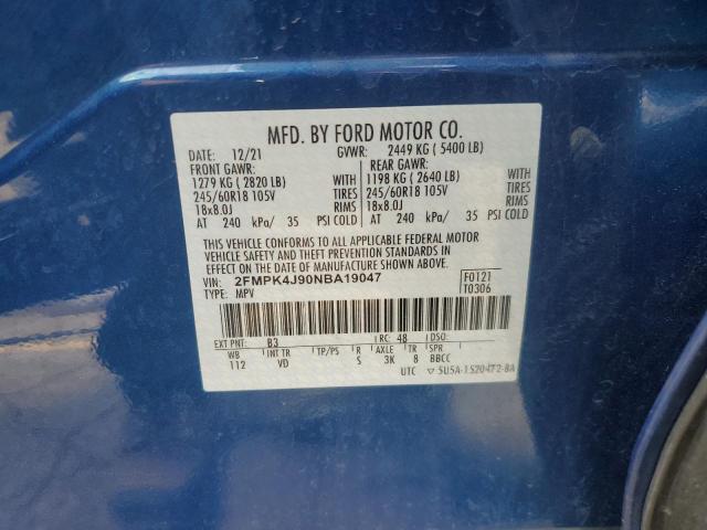 2022 FORD EDGE SEL 2FMPK4J90NBA19047
