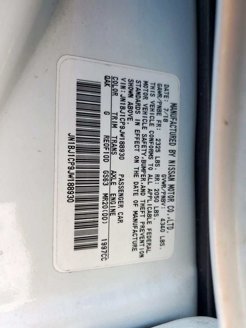 2018 NISSAN ROGUE SPOR - JN1BJ1CP9JW188930