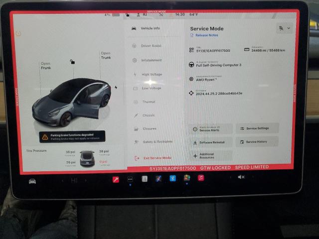 2023 TESLA MODEL 3 5YJ3E1EA0PF617500
