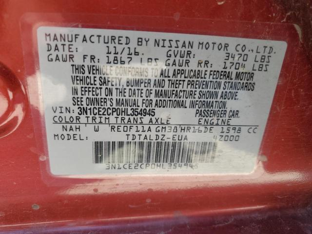 2017 NISSAN VERSA NOTE - 3N1CE2CP0HL354945