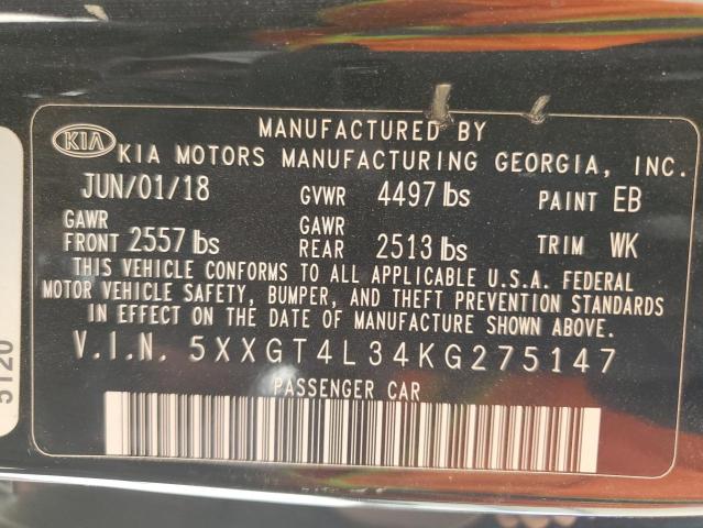 2019 KIA OPTIMA 5XXGT4L34KG275147