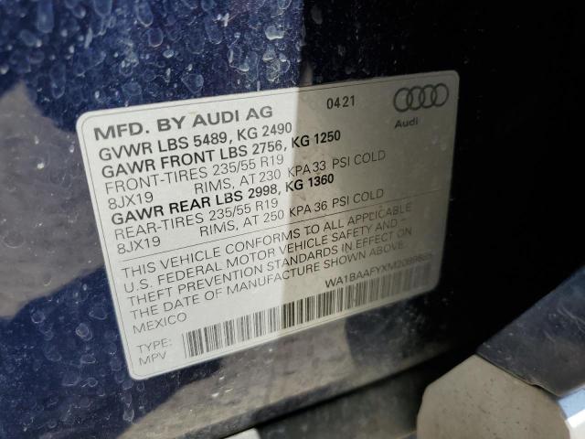 2021 AUDI Q5 PREMIUM - WA1BAAFYXM2089685