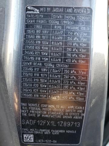 2020 JAGUAR E-PACE CHE SADF12FX1L1Z89713