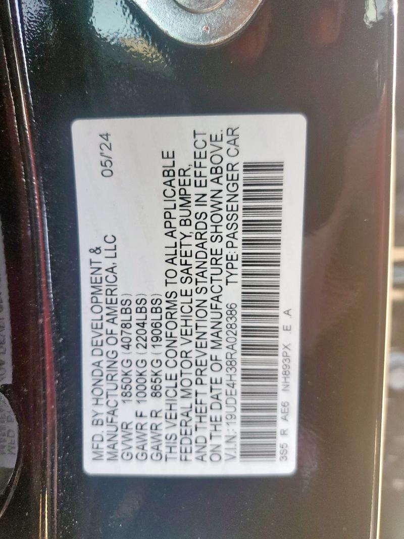 2024 ACURA INTEGRA A- - 19UDE4H38RA028386