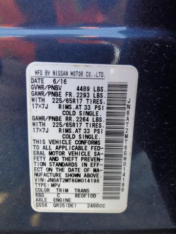 2016 NISSAN ROGUE S - JN8AT2MT6GW014198