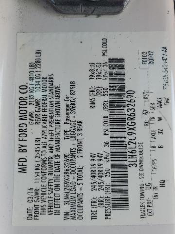 2016 LINCOLN MKZ 3LN6L2G9XGR632690