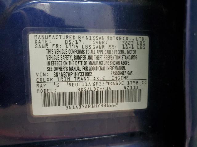 2017 NISSAN SENTRA S - 3N1AB7AP1HY331662