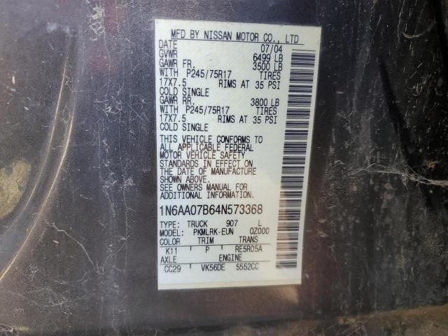 2004 NISSAN TITAN XE #3161605322