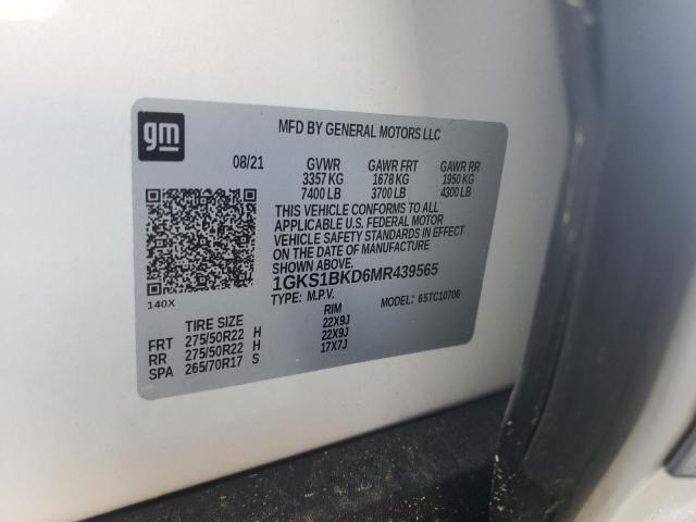 2021 GMC YUKON SLT 1GKS1BKD6MR439565
