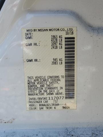 2019 NISSAN ALTIMA S - 1N4BL4BV5KC117077