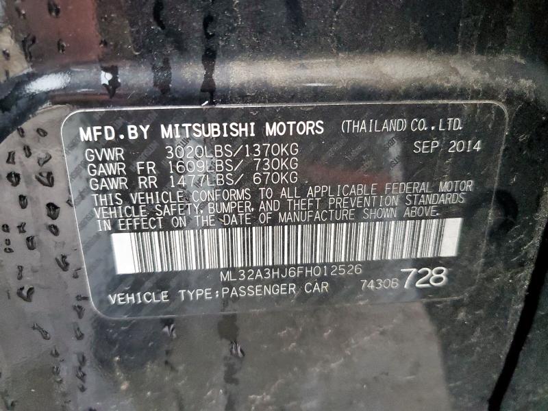 2015 MITSUBISHI MIRAGE DE ML32A3HJ6FH012526