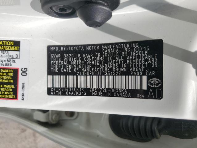 2015 TOYOTA COROLLA L - 2T1BURHEXFC354527