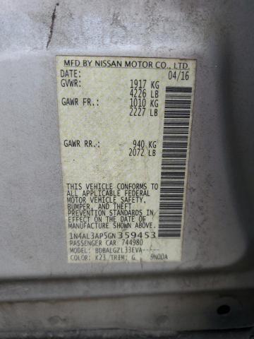 2016 NISSAN ALTIMA 2.5 - 1N4AL3AP5GN359453
