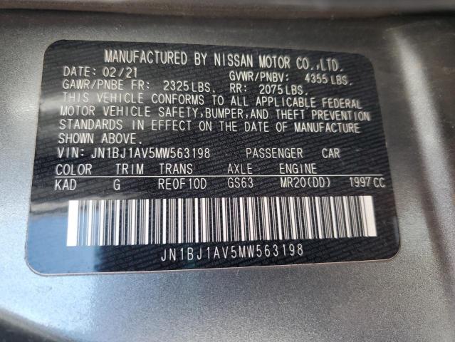 2021 NISSAN ROGUE SPOR - JN1BJ1AV5MW563198