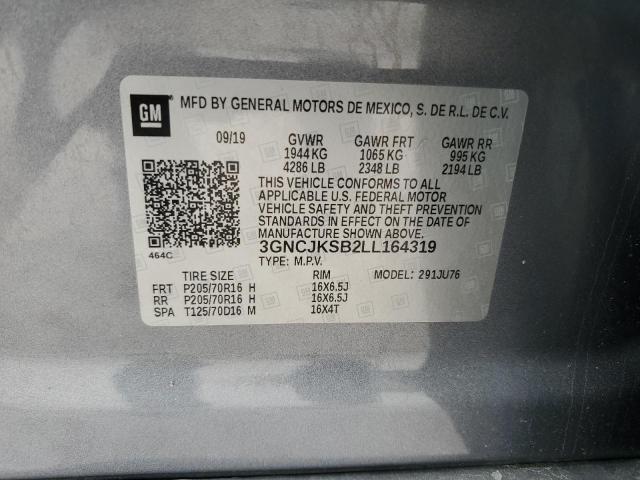 2020 CHEVROLET TRAX LS - 3GNCJKSB2LL164319