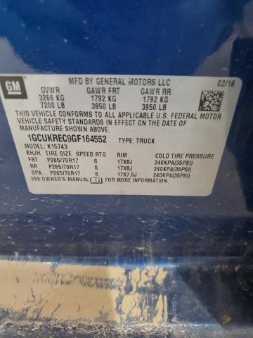 2016 CHEVROLET SILVERADO - 1GCUKREC9GF164552