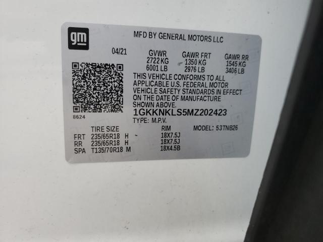 2021 GMC ACADIA SLE - 1GKKNKLS5MZ202423
