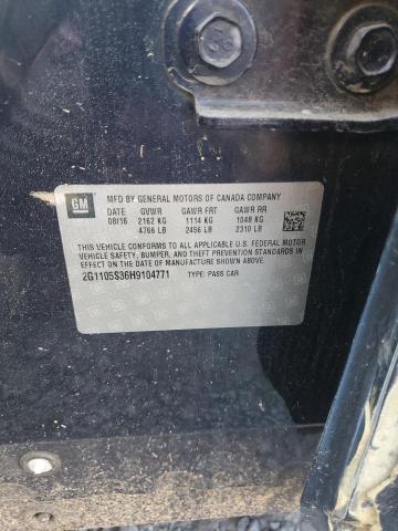 2017 CHEVROLET IMPALA LT 2G1105S36H9104771