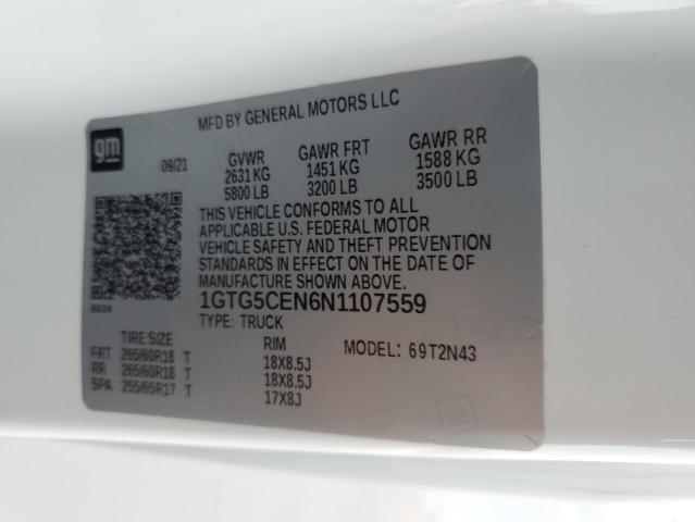 2022 GMC CANYON ELE 1GTG5CEN6N1107559