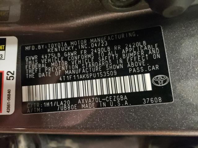 2023 TOYOTA CAMRY XLE - 4T1F11AK6PU153509